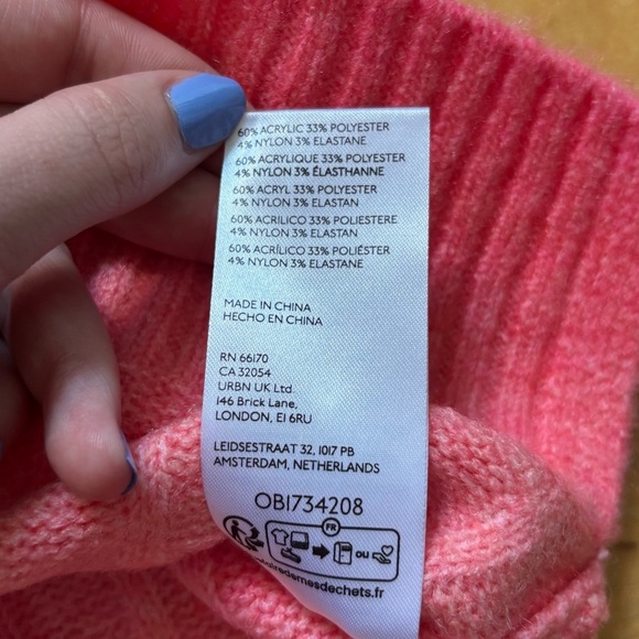 By Anthropologie Ombre Half-Zip Sweater Vest Womens Size Small Ombre Pink - Picture 7 of 7